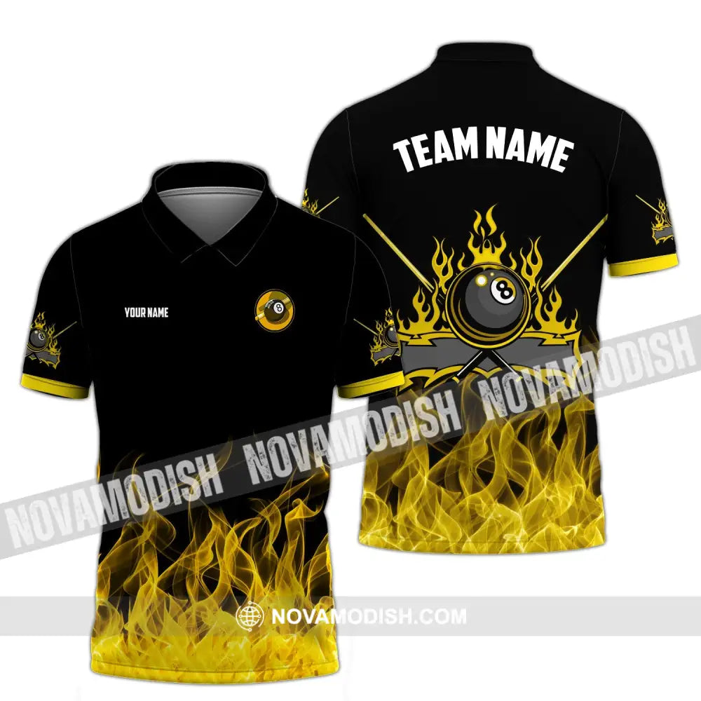 Unisex Shirt - Custom Name And Team Name Billiard Shirt Polo Shirt / S T-shirt