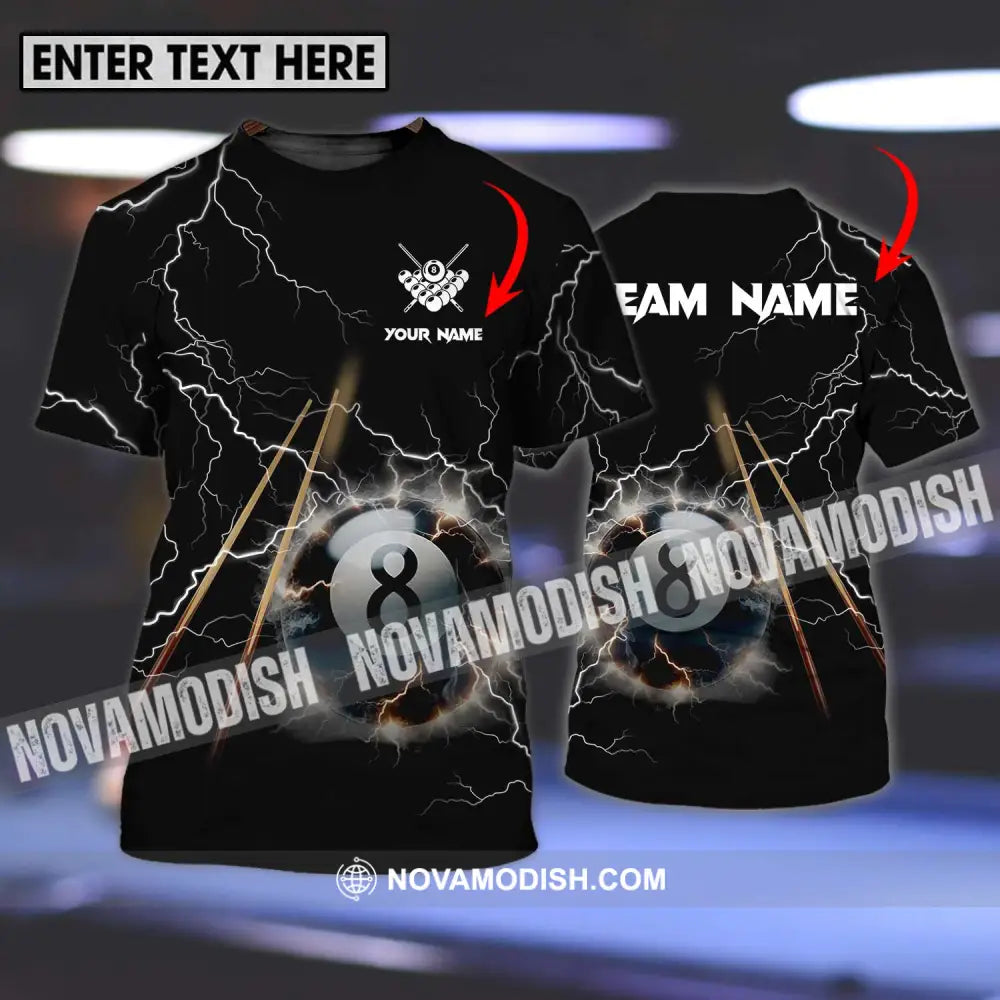 Unisex Shirt - Custom Name And Team Name Shirt Billiard T-shirt