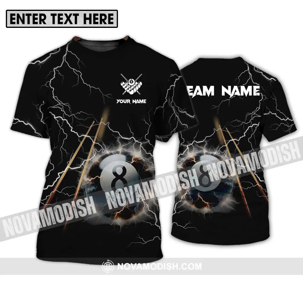 Unisex Shirt - Custom Name And Team Name Shirt Billiard T-Shirt / S T-shirt