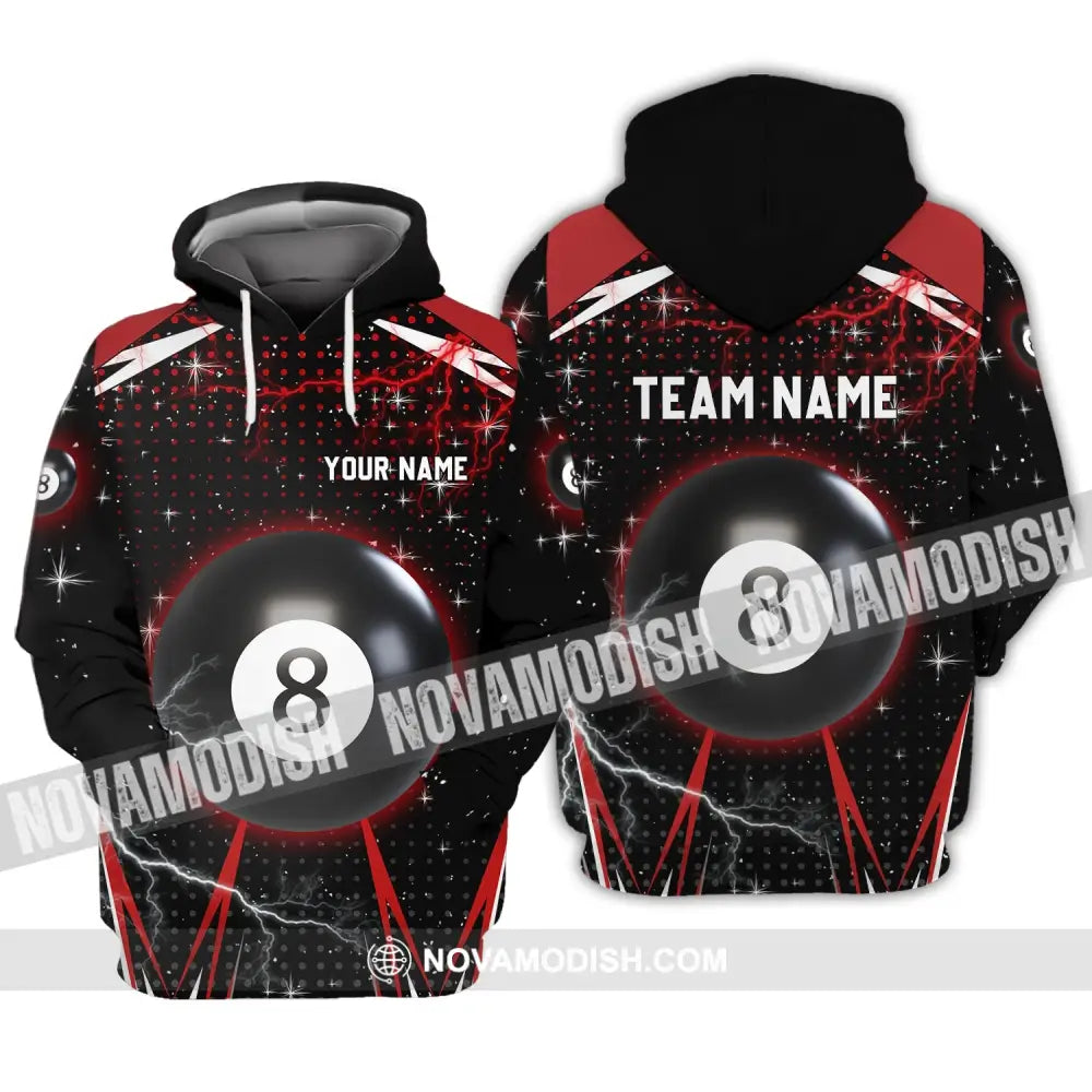 Unisex Shirt - Custom Name And Team Name Shirt - Billiard Thunder Hoodie / S T-shirt