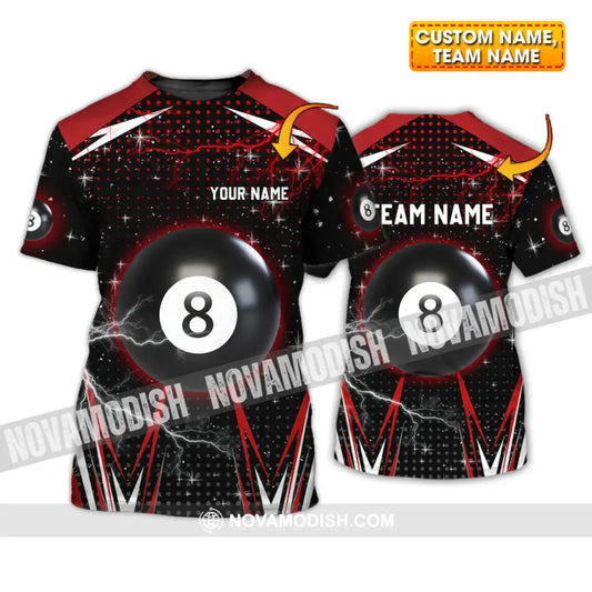 Unisex Shirt - Custom Name And Team Name Shirt - Billiard Thunder T-shirt