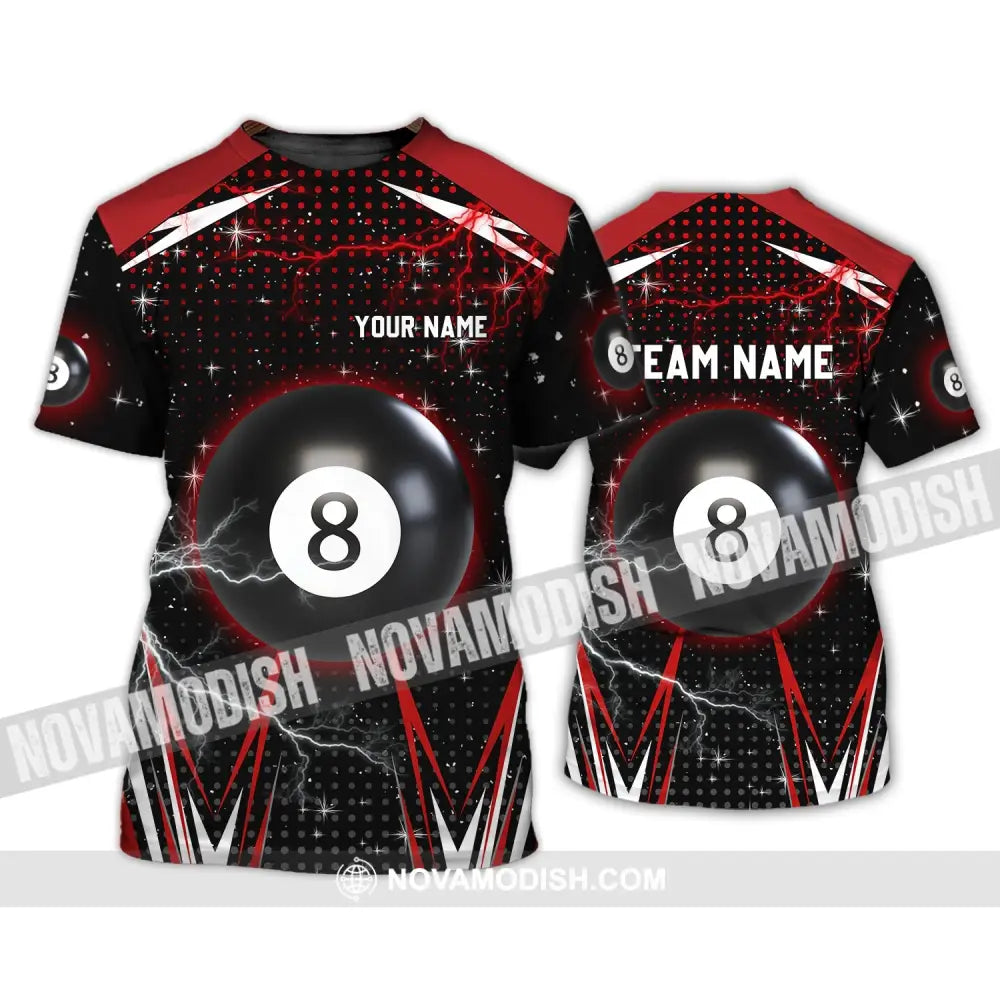 Unisex Shirt - Custom Name And Team Name Shirt - Billiard Thunder T-Shirt / S T-shirt