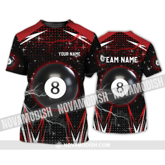 Unisex Shirt - Custom Name And Team Name Shirt - Billiard Thunder T-Shirt / S T-shirt