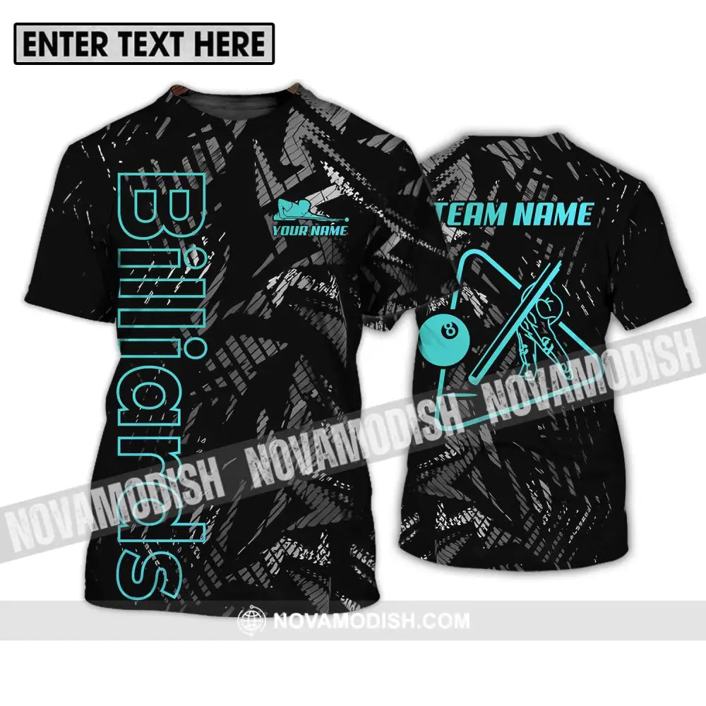 Unisex Shirt - Custom Name And Team Name Billiards Shirt Dark Color T-Shirt / S T-shirt