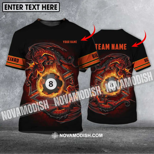 Unisex Shirt - Custom Name And Team Name Shirt - Billiards Lover Gift - Billiards Gift - Billiards Team Shirt T-shirt