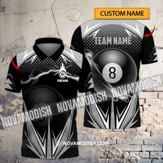 Unisex Shirt - Custom Name And Team Name Shirt Billiards No.8 T-shirt