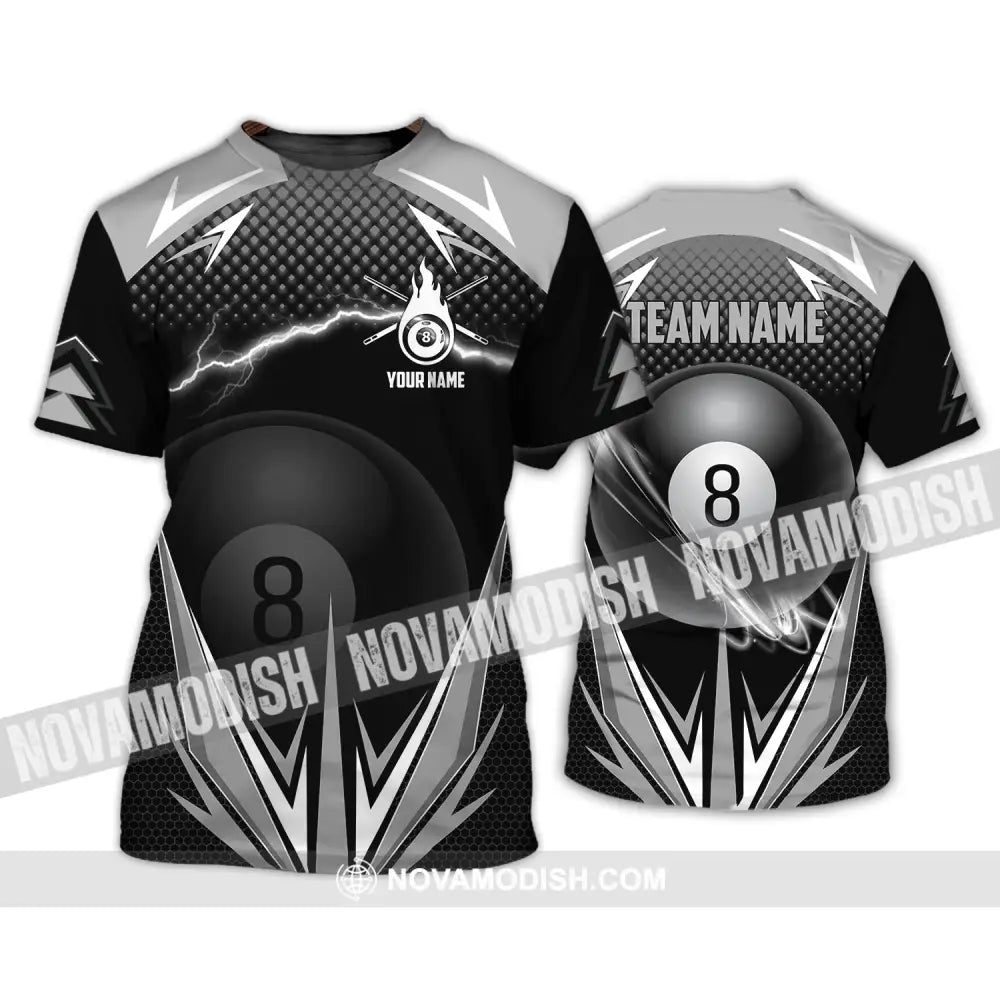 Unisex Shirt - Custom Name And Team Name Shirt Billiards No.8 T-Shirt / S T-shirt