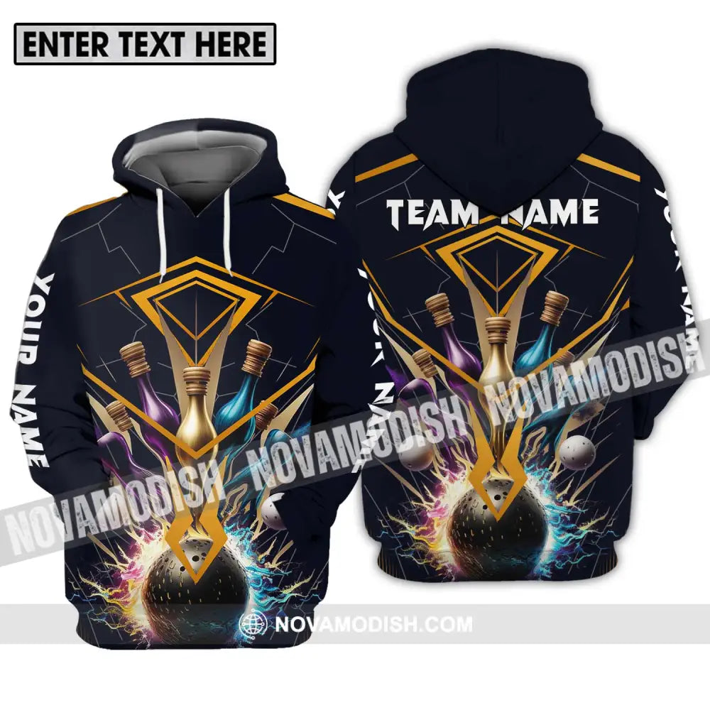 Unisex Shirt - Custom Name And Team Name Billiards Player Art Shirt Hoodie / S T-shirt