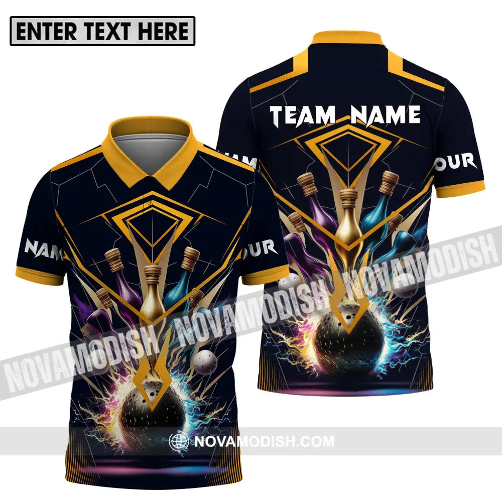 Unisex Shirt - Custom Name And Team Name Billiards Player Art Shirt Polo Shirt / S T-shirt