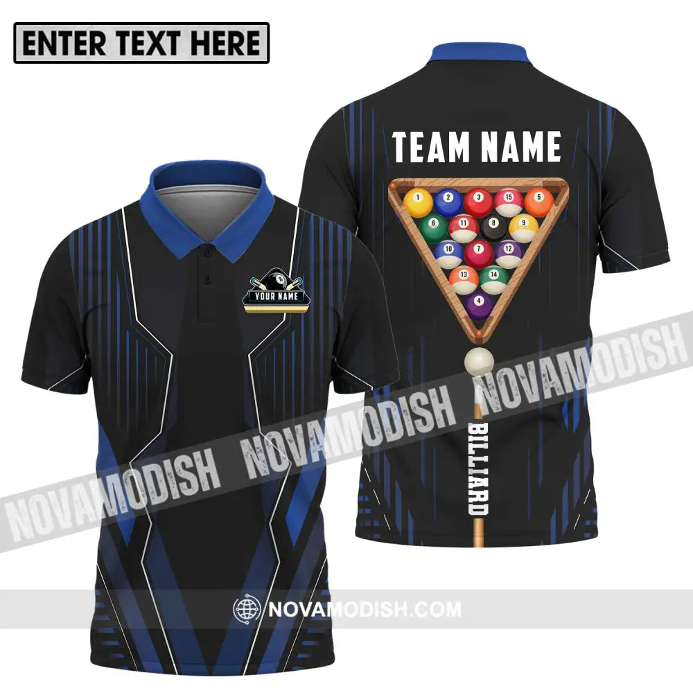 Unisex Shirt - Custom Name And Team Name Billiards Player Shirt Polo Shirt / S T-shirt
