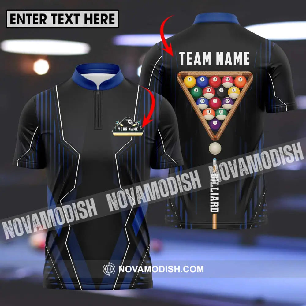 Unisex Shirt - Custom Name And Team Name Billiards Player Shirt T-shirt