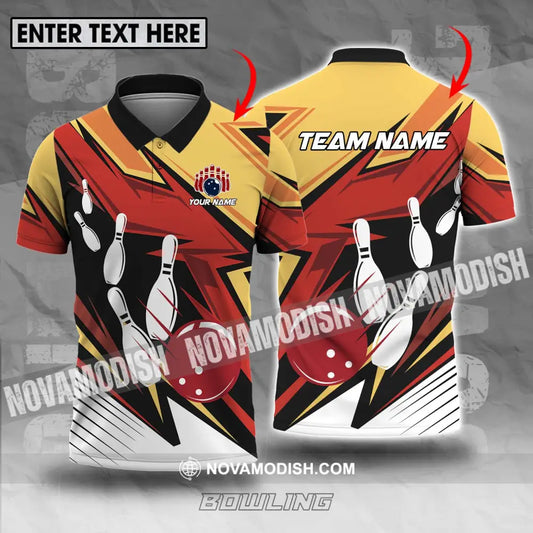 Unisex Shirt - Custom Name And Team Name Bowling Lover Shirt Bowling Hot Color T-shirt