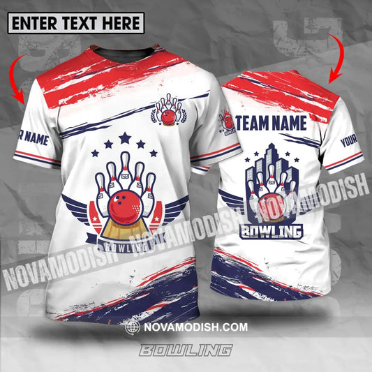 Unisex Shirt - Custom Name And Team Name Bowling Shirt Bowling Stars T-shirt