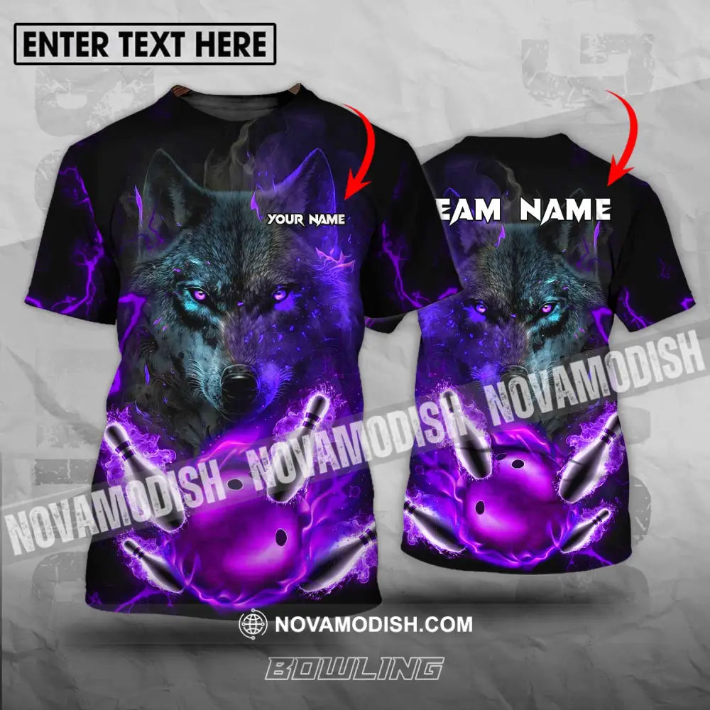 Unisex Shirt - Custom Name And Team Name Shirt Bowling Wolf T-shirt