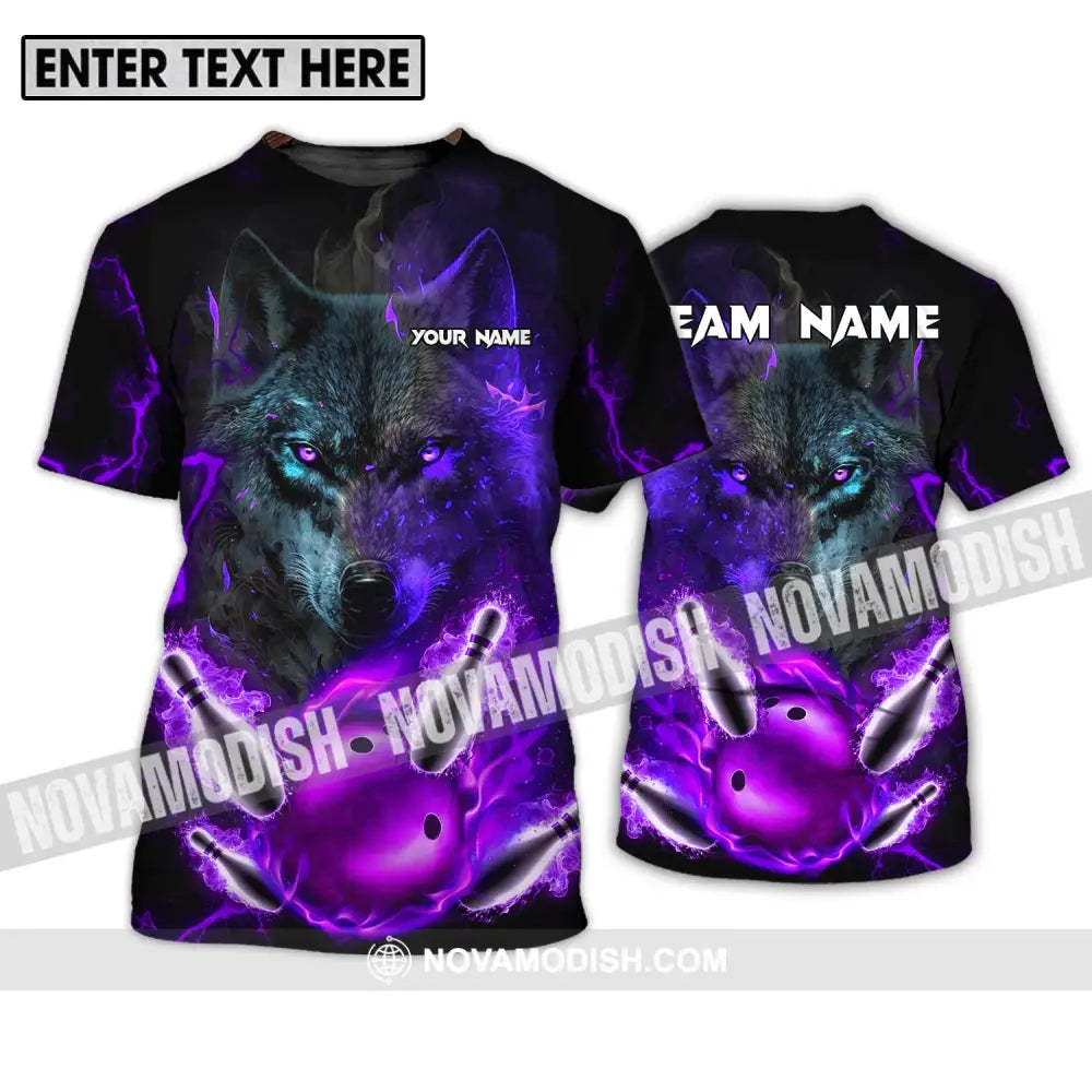 Unisex Shirt - Custom Name And Team Name Shirt Bowling Wolf T-Shirt / S T-shirt
