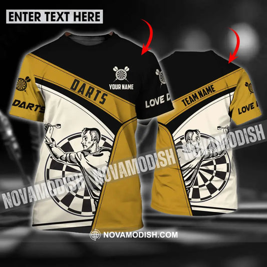 Unisex Shirt - Custom Name And Team Name Darts Shirt Playing T-shirt