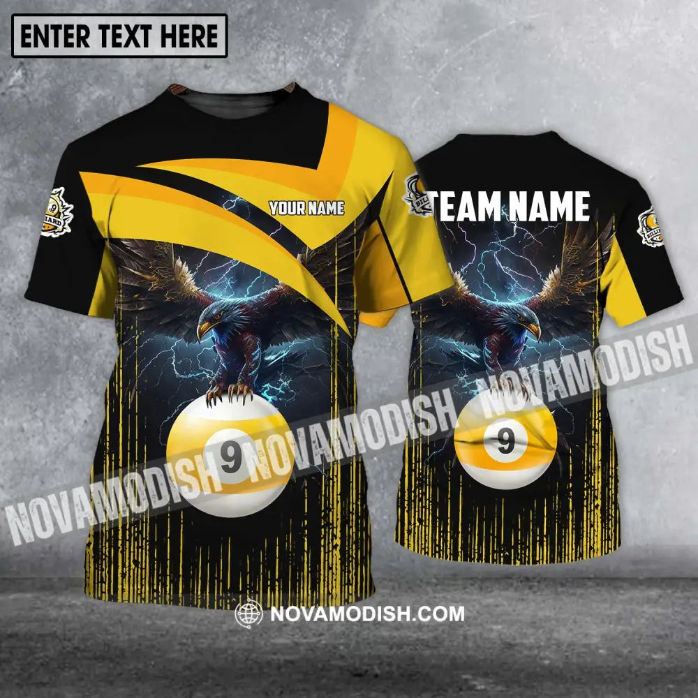 Unisex Shirt - Custom Name And Team Name Shirt - Eagle Billiards - Shirt For Billiard Lover T-shirt