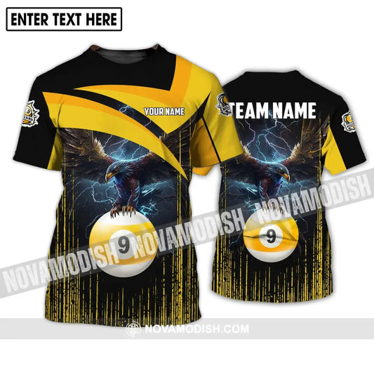 Unisex Shirt - Custom Name And Team Name Shirt - Eagle Billiards - Shirt For Billiard Lover T-Shirt / S T-shirt