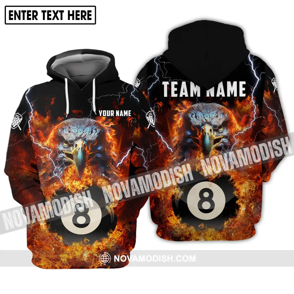 Unisex Shirt - Custom Name And Team Name Shirt Fire Eagle Hoodie / S T-shirt