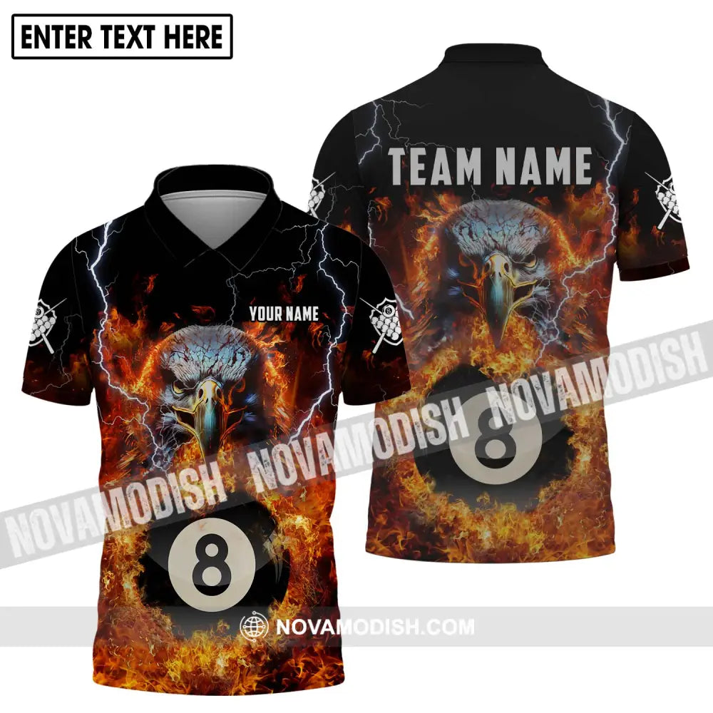 Unisex Shirt - Custom Name And Team Name Shirt Fire Eagle Polo Shirt / S T-shirt