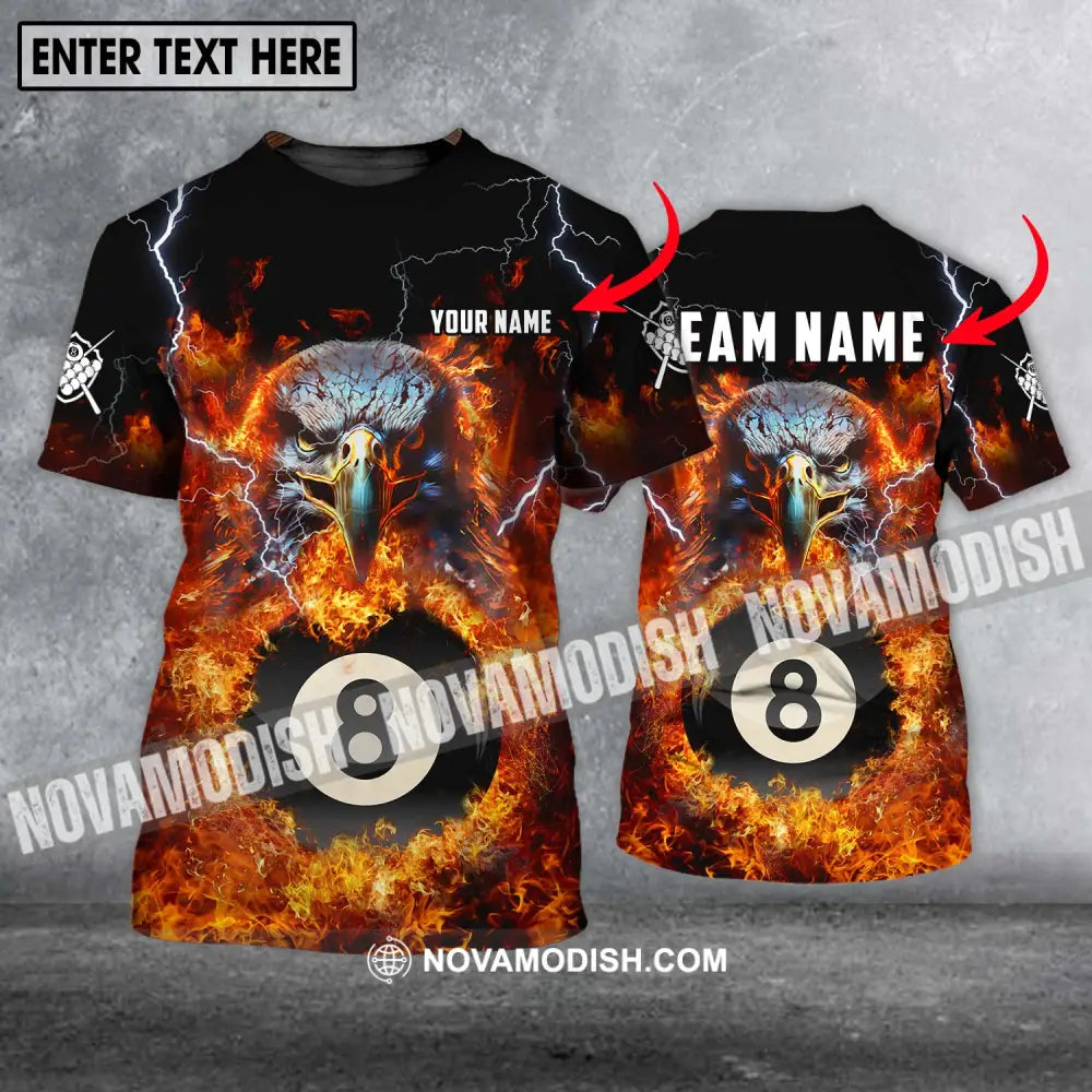 Unisex Shirt - Custom Name And Team Name Shirt Fire Eagle T-shirt