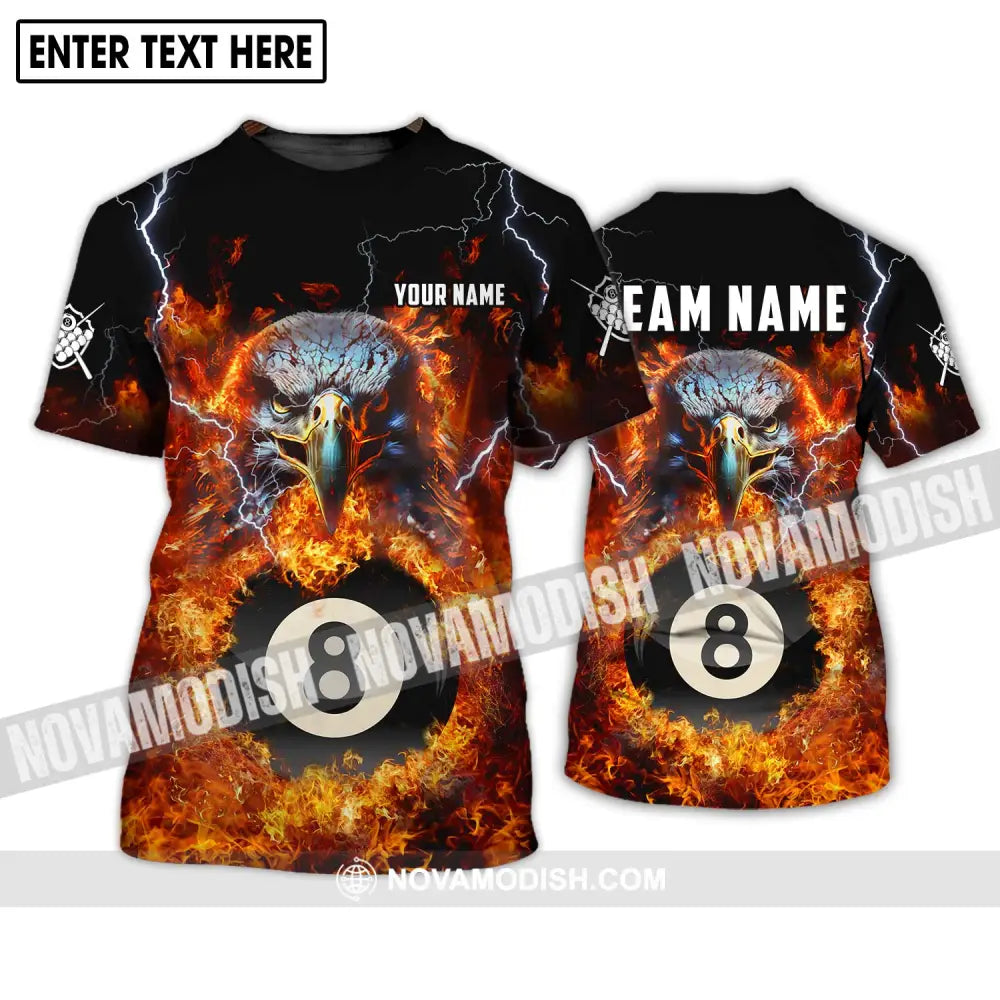 Unisex Shirt - Custom Name And Team Name Shirt Fire Eagle T-Shirt / S T-shirt