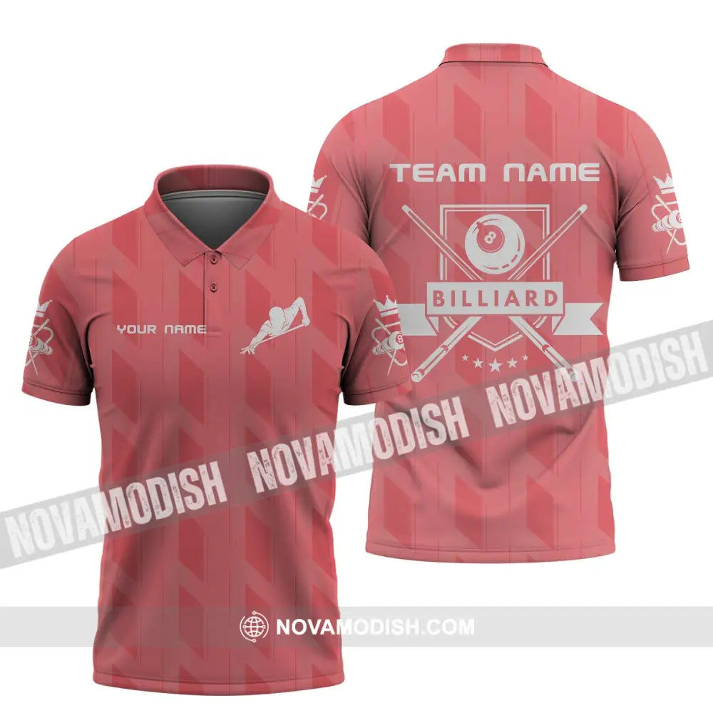 Unisex Shirt - Custom Name And Team Name Shirt - Shirt For Billiard Lover Polo Shirt / S T-shirt