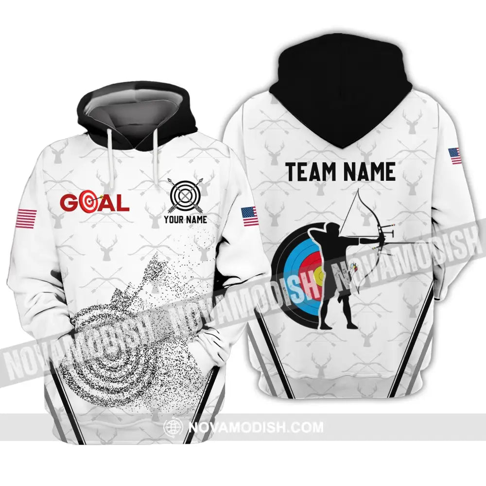 Unisex Shirt - Custom Name And Team Name Shirt - Gold Archery Lover Shirt Hoodie / S T-shirt