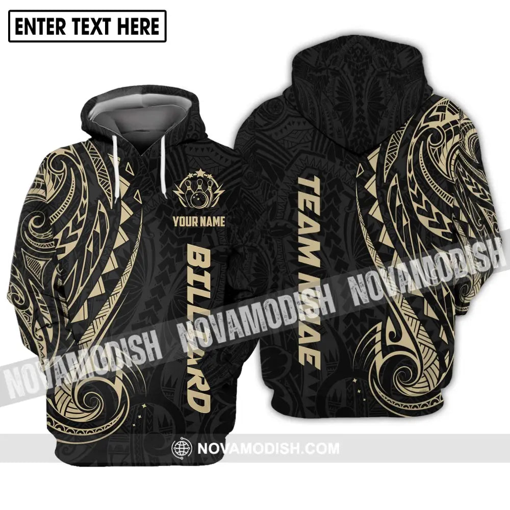 Unisex Shirt - Custom Name And Team Name Shirt Gold Pattern Shirt Hoodie / S T-shirt