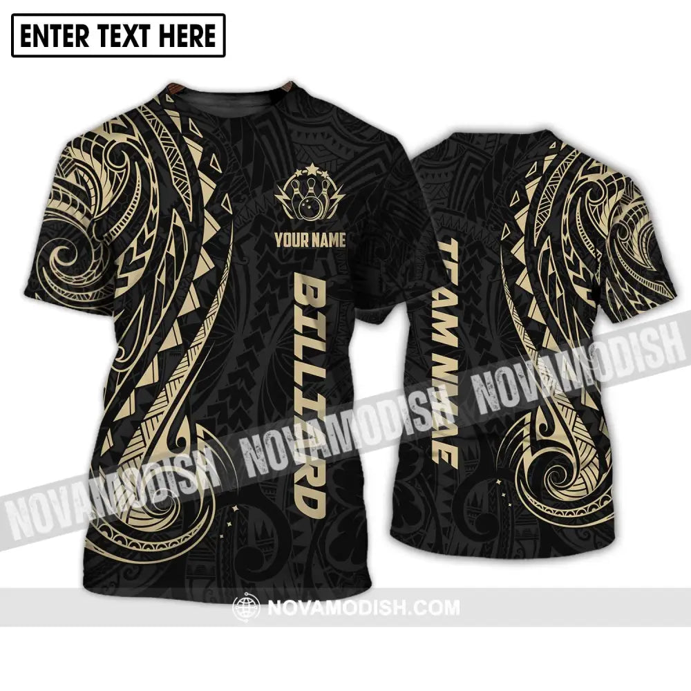 Unisex Shirt - Custom Name And Team Name Shirt Gold Pattern Shirt T-Shirt / S T-shirt