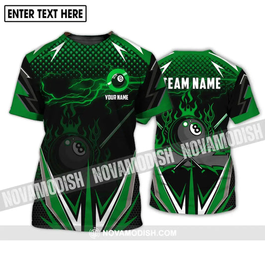 Unisex Shirt - Custom Name And Team Name Shirt Green Poison Billiard Shirt T-Shirt / S T-shirt