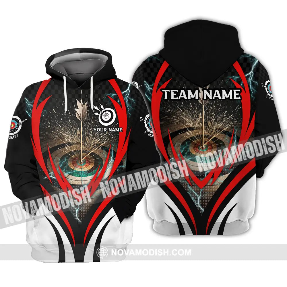 Unisex Shirt - Custom Name And Team Name On Target Archery Shirt Hoodie / S T-shirt