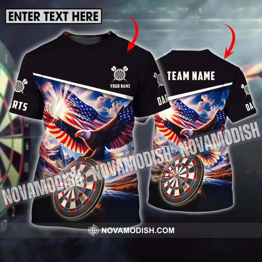 Unisex Shirt - Custom Name And Team Name Sport Shirt American Eagle Darts T-shirt
