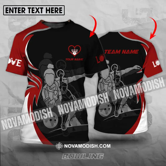 Unisex Shirt - Custom Name And Team Name Sport Shirt Bowling Player T-shirt