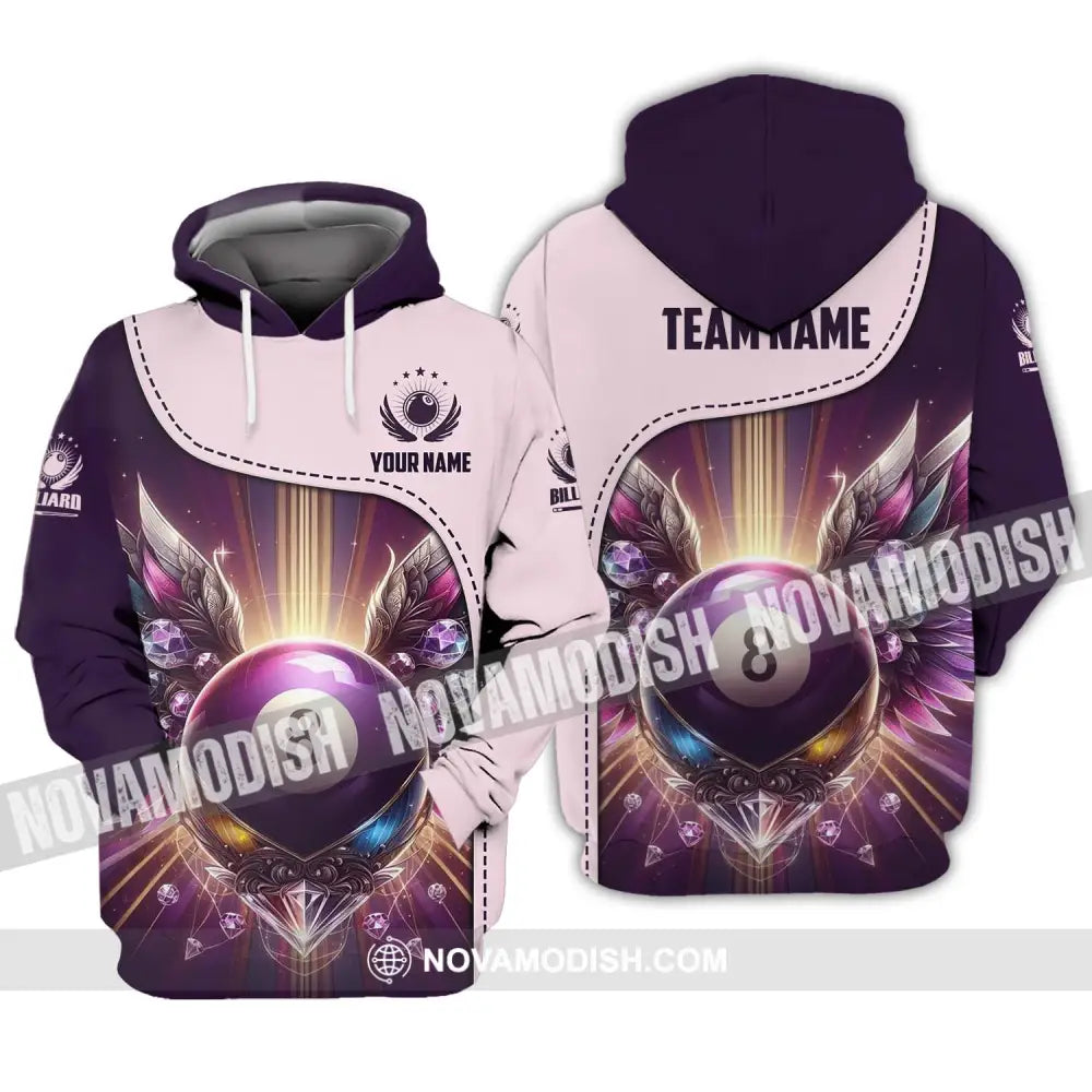 Unisex Shirt - Custom Name And Team Name Sport Shirt Diamond Billiard Hoodie / S T-shirt