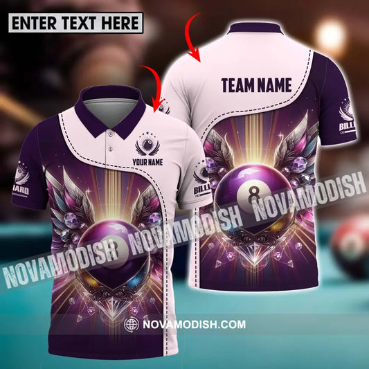 Unisex Shirt - Custom Name And Team Name Sport Shirt Diamond Billiard T-shirt