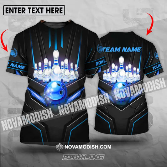 Unisex Shirt - Custom Name And Team Name Sport Shirt Ice Bowling T-shirt