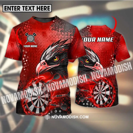 Unisex Shirt - Custom Name And Team Name Sport Shirt Red Eagle Darts T-shirt