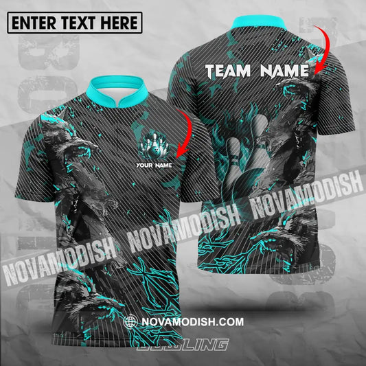Unisex Shirt - Custom Name And Team Name Sport Shirt Wolves Bowling T-shirt