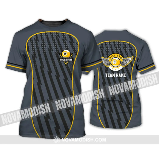 Unisex Shirt - Custom Name And Team Name Shirt - Wings Billiard Ball Number 9 T-Shirt / S T-shirt