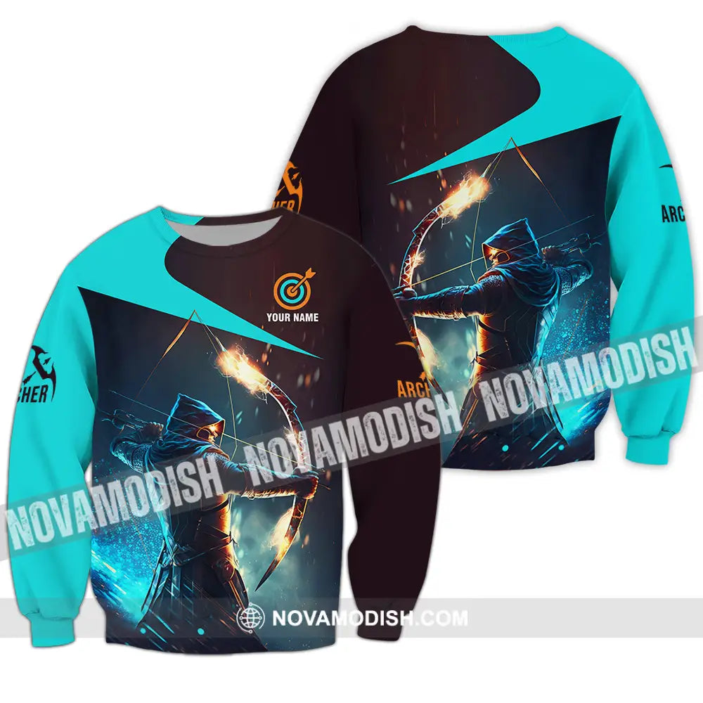 Unisex Shirt - Custom Name Archer Hero Shirt Long Sleeve / S T-shirt