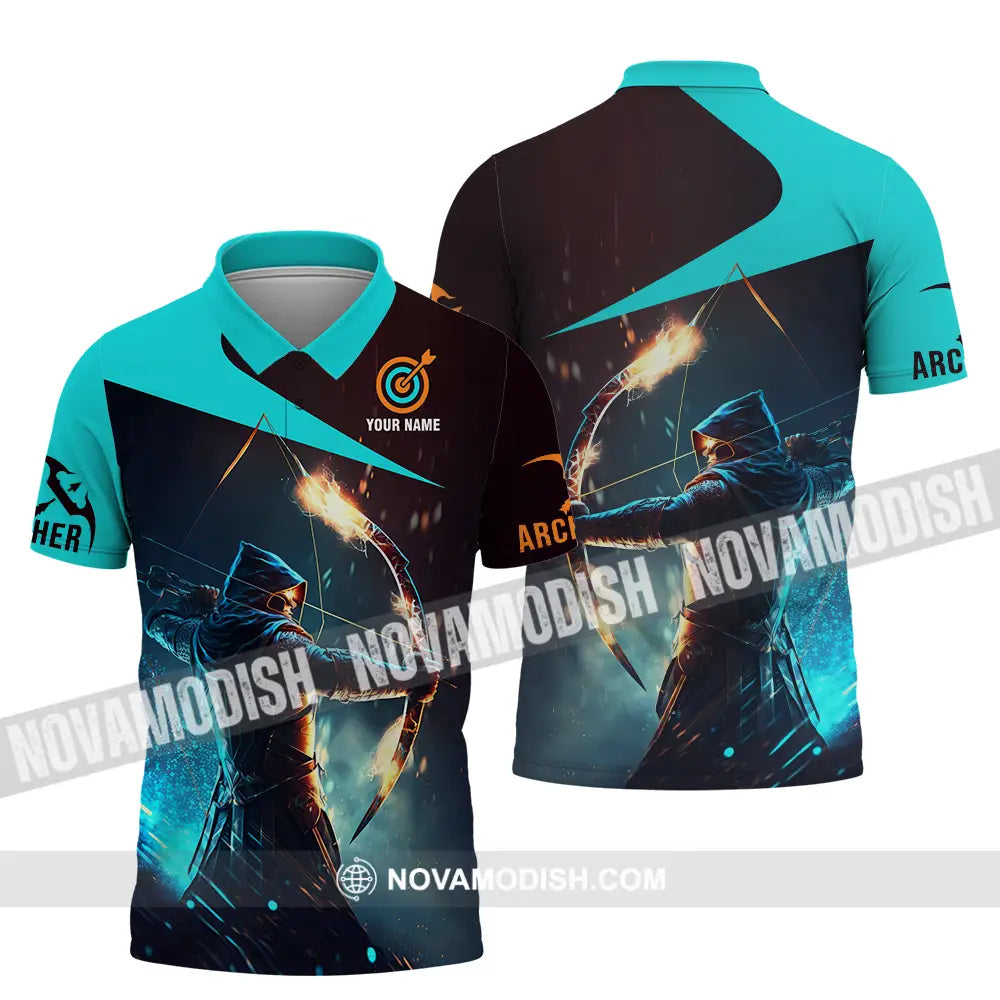 Unisex Shirt - Custom Name Archer Hero Shirt Polo Shirt / S T-shirt