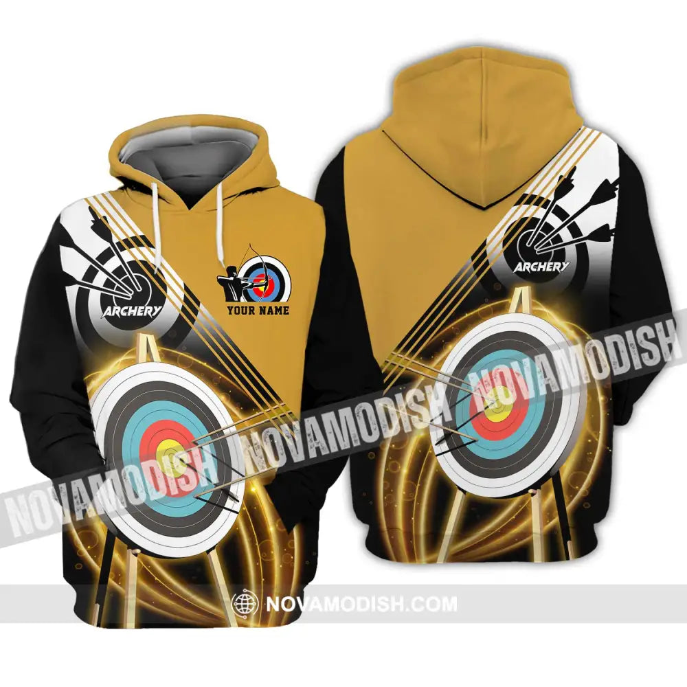 Unisex Shirt - Custom Name Archery Hit The Target Shirt Hoodie / S T-shirt