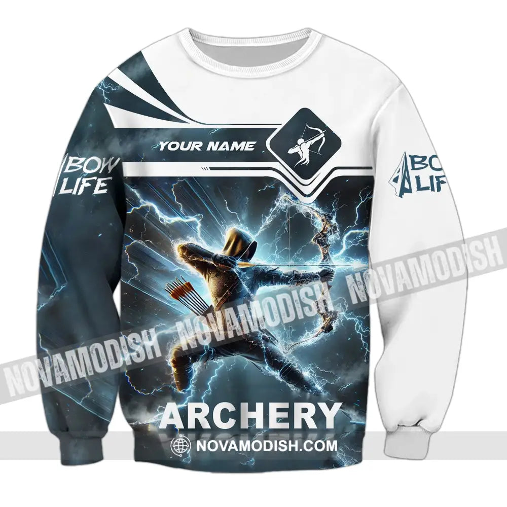 Unisex Shirt - Custom Name Archery Long Sleeve / S T-Shirt