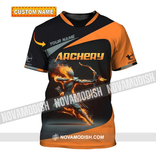 Unisex Shirt Custom Name Archery Polo Long Sleeve Love T-Shirt T-Shirt