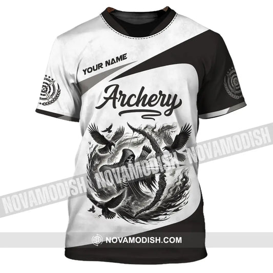 Unisex Shirt Custom Name Archery Polo Long Sleeve Love T-Shirt / S T-Shirt