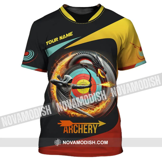 Unisex Shirt Custom Name Archery Polo Long Sleeve Love T-Shirt / S T-Shirt