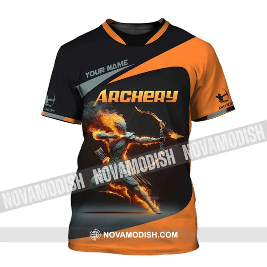 Unisex Shirt Custom Name Archery Polo Long Sleeve Love T-Shirt / S T-Shirt