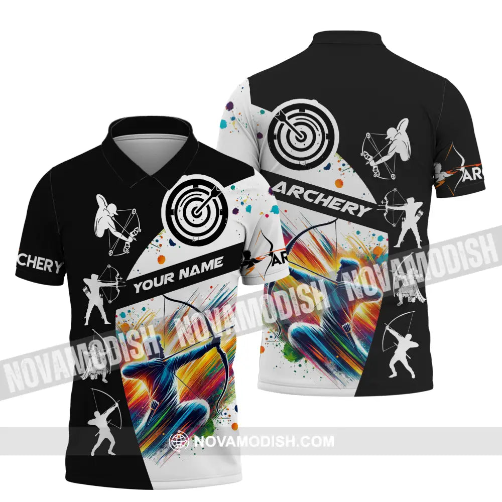 Unisex Shirt - Custom Name Archery Shirt Polo Shirt / S T-shirt