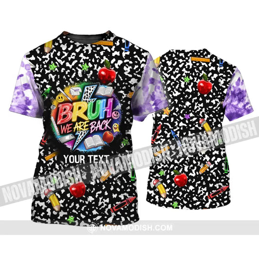 Unisex Shirt - Custom Name Back To School Shirt Bruh We Are Back T-Shirt / S T-shirt